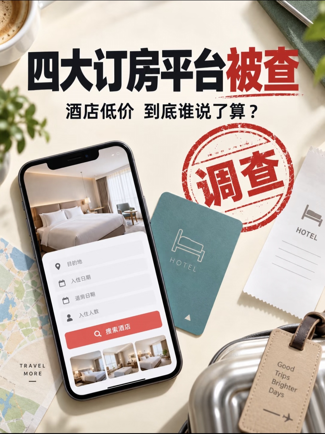 重拳出手！四大订房平台集体被立案，多少人被大数据杀熟坑过
 
重磅消息刷屏！同程、途家、飞猪、美团酒旅，四大订酒店民宿平台，同一天被立案调查。
 
四家平台口径出奇一致：积极配合调查。
 
可普通消费者心里更关心：配合调查之后，乱象真的会改吗？
 
相信不少人都踩过坑：一模一样的客房，老用户点开价格