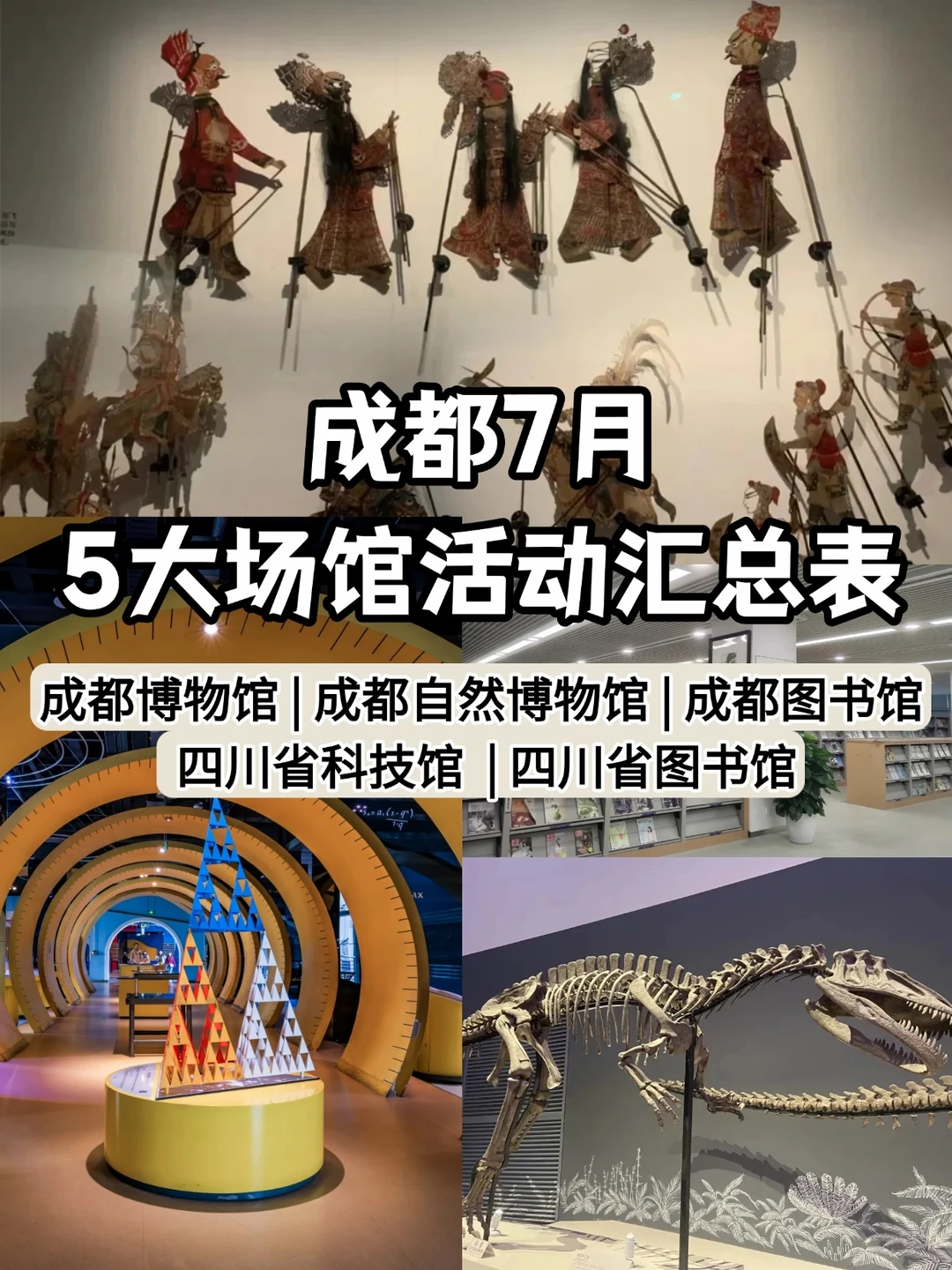 成都7月五大场馆活动汇总！暑期好去处