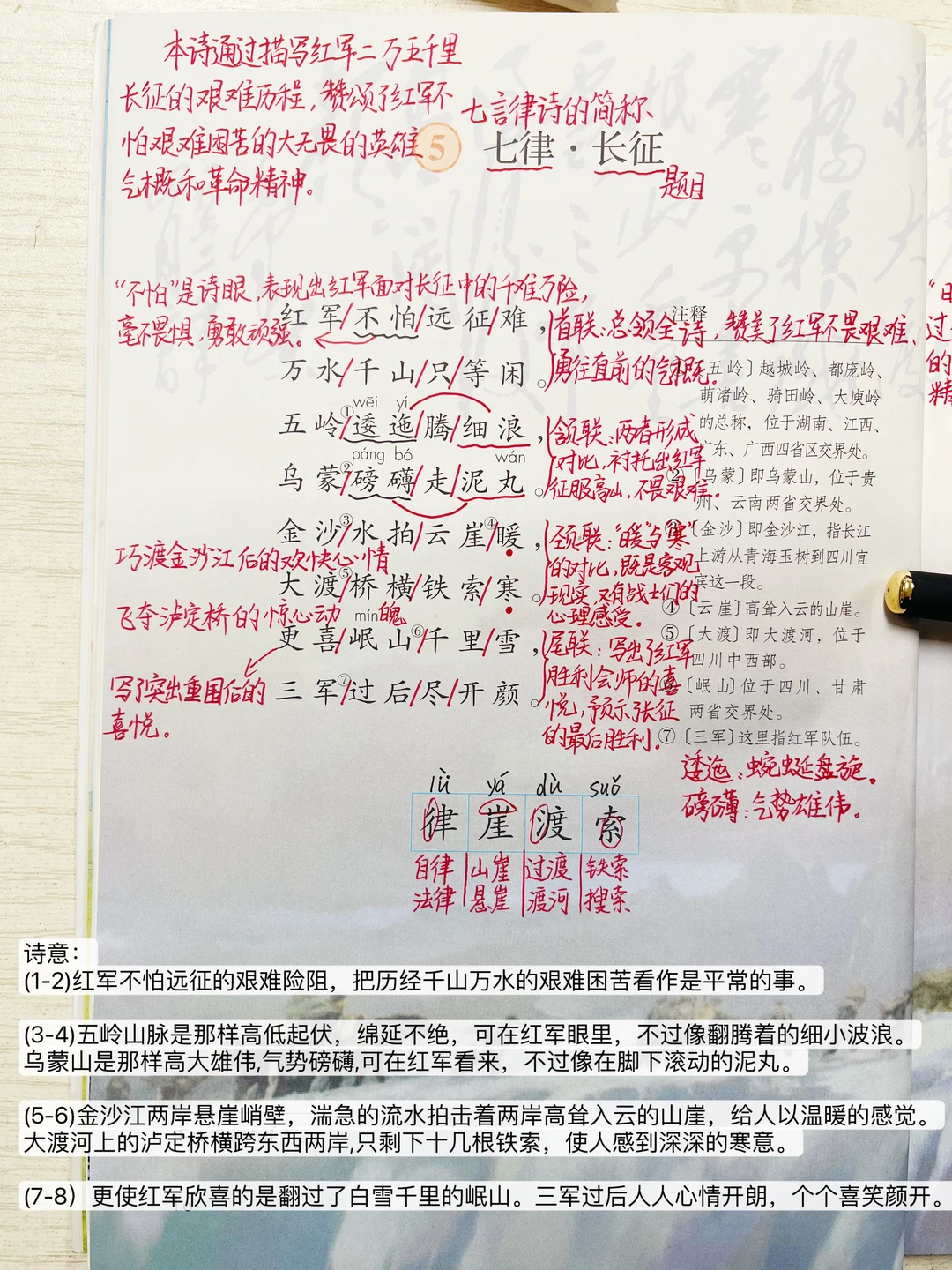 六上语文｜《长征》课堂笔记｜课外阅读