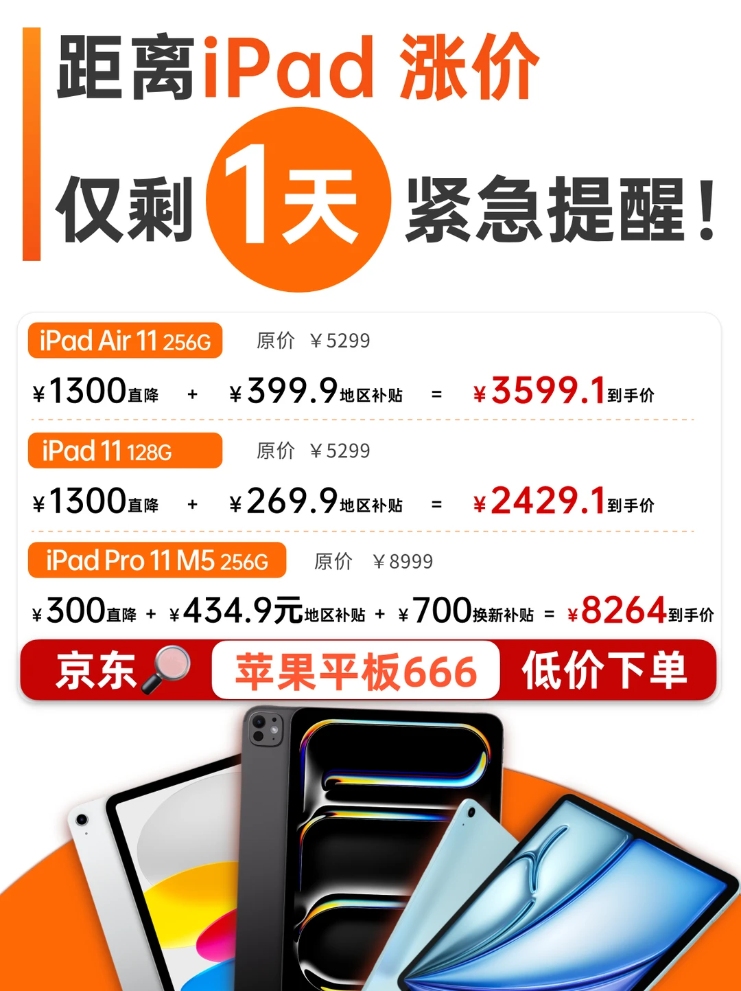 紧急提醒！iPad要涨价了！速抢！