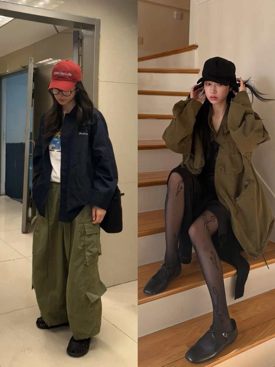 周雨彤私服又松弛了，早春工装元素穿搭模板