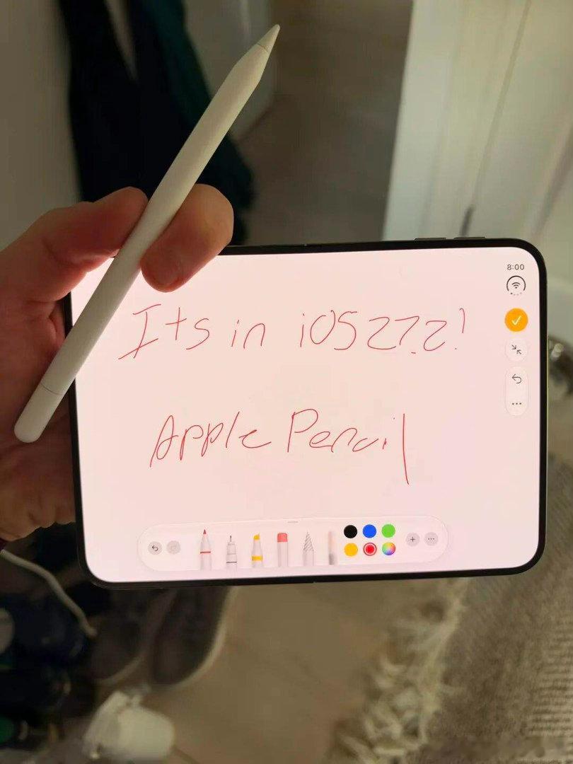 iPhone Duo又有新功能：Apple Pencil书写和边缘补 ​