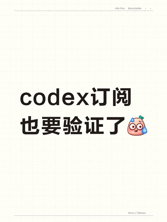 codex订阅plus也要验证了吗