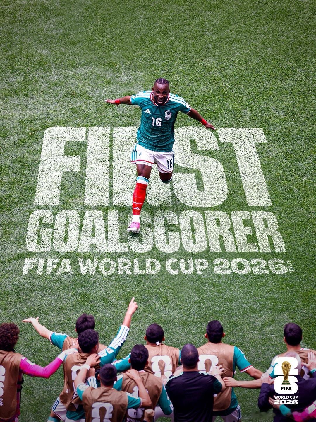 由沙超金靴基尼奥内斯在比赛第九分钟为墨西哥打入⚽️ 这也是世界杯历史上...
