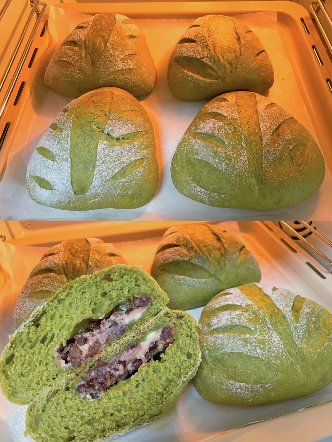 🍵抹茶乳酪红豆🫘软欧包｜详细教程🔎