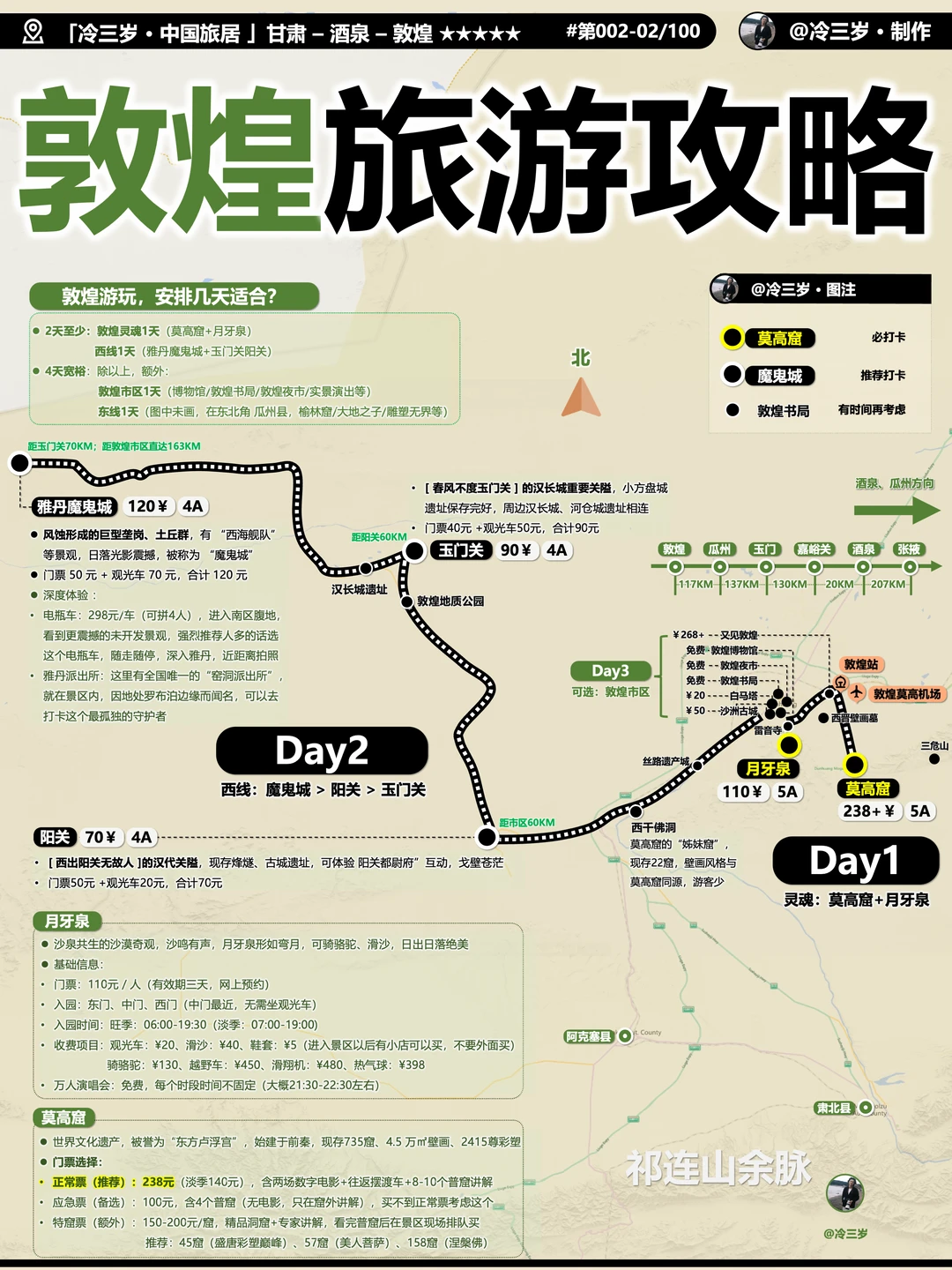河西走廊的明珠：敦煌3日游攻略，哪里必去