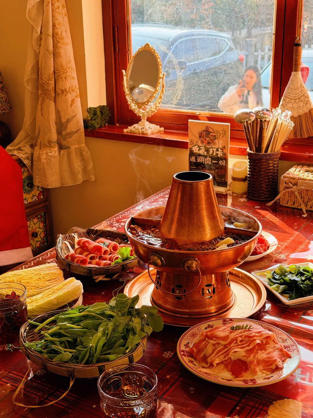 来里口山过周末了！这顿乡村火锅真的太香了！