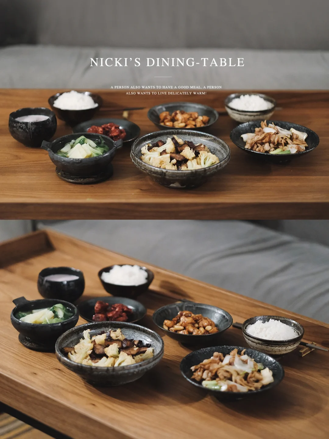 满满一桌下饭菜，嘴里很享受，心里很想瘦