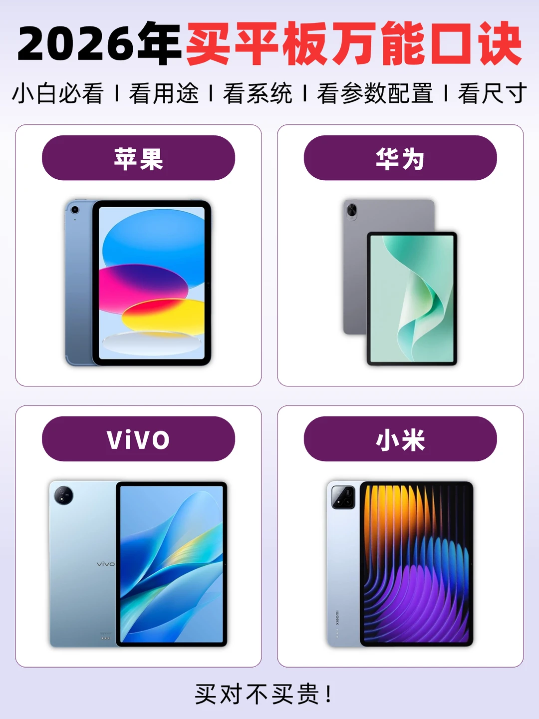一篇教会你2026年平板怎么选‼️