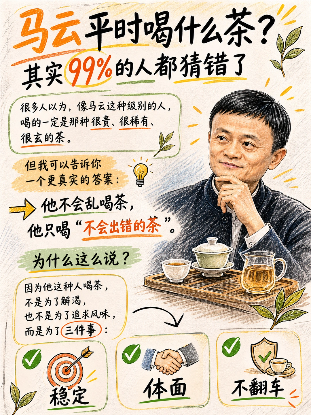 顶级大佬马云都喝什么茶？