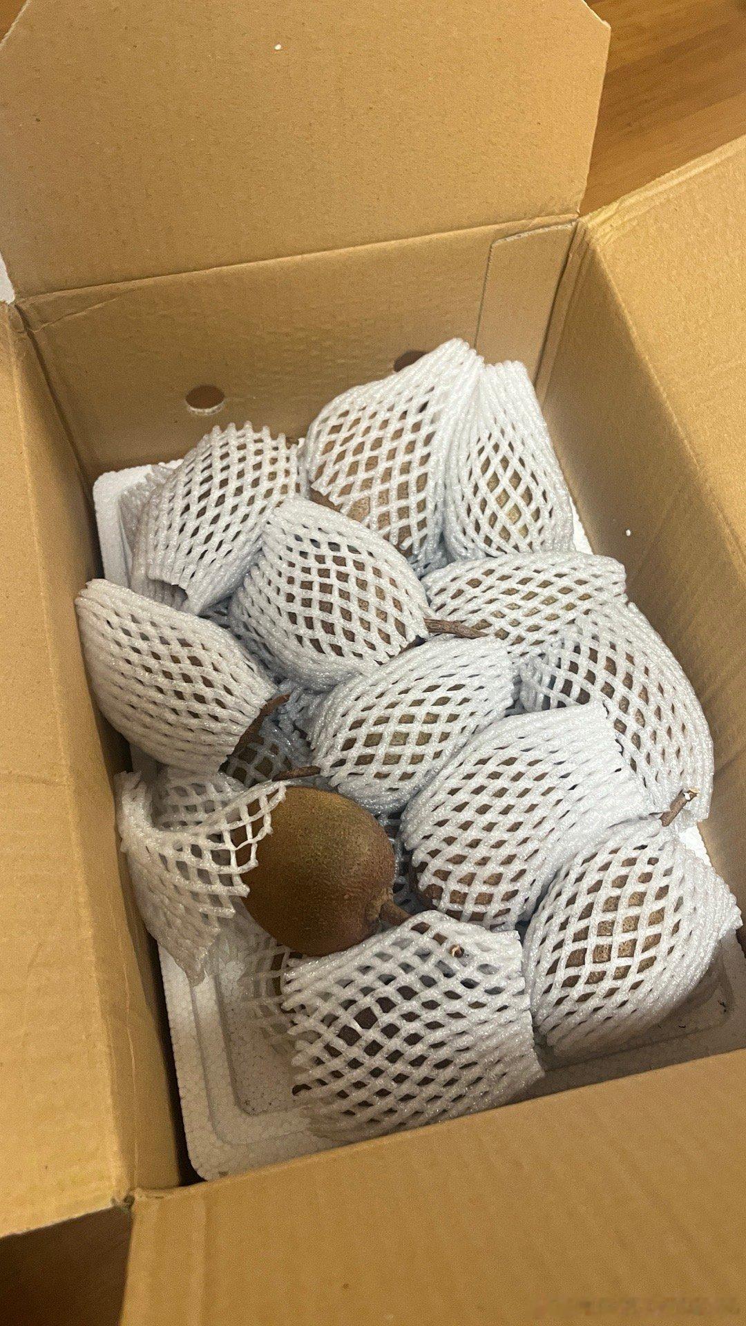 新疆的海棠果到货，快递员送到门口又打了电话提醒收货，手机也有短信提示，整整齐齐一箱，拆快递对正为美术课不开心哭闹的可乐正好一个转移安抚，小可乐拿一个说我帮你试吃一个，看好不好吃，你要不要退货。哈哈，小家伙都懂这个，现在物流做的真好，秋天丰收的季节，天南海北鲜果都随时品尝到，月初东 ​