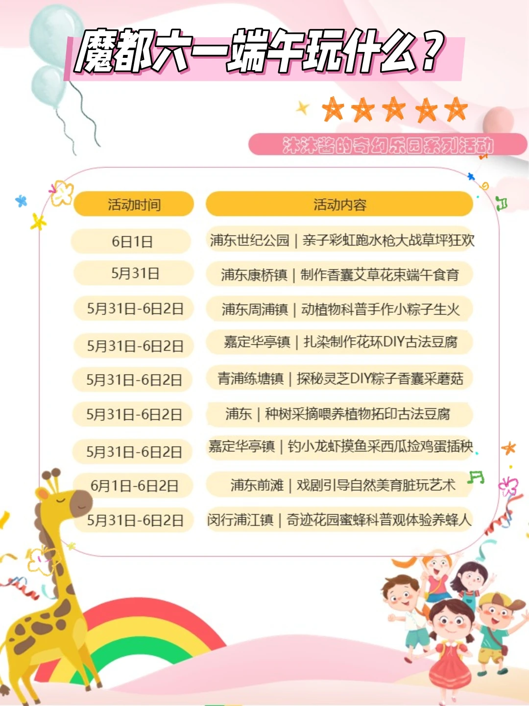 魔都遛娃攻略 | 六一端午假期怎么玩？