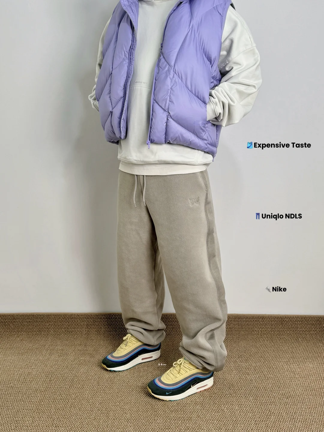 羽绒马甲｜紫色系穿搭