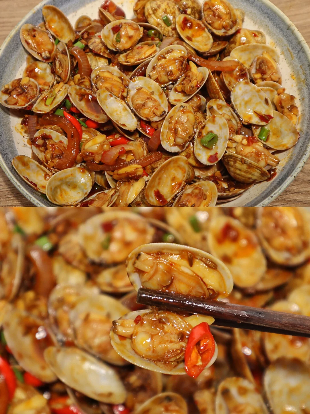 比路边摊还好吃的辣炒花蛤🔥在家做超过瘾
