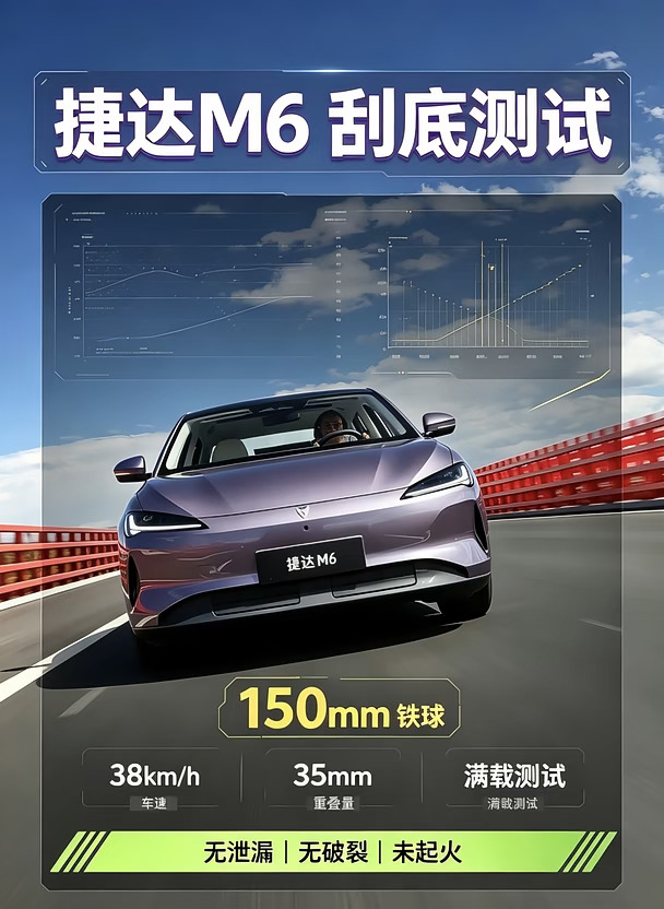 捷达M6刮底测试！