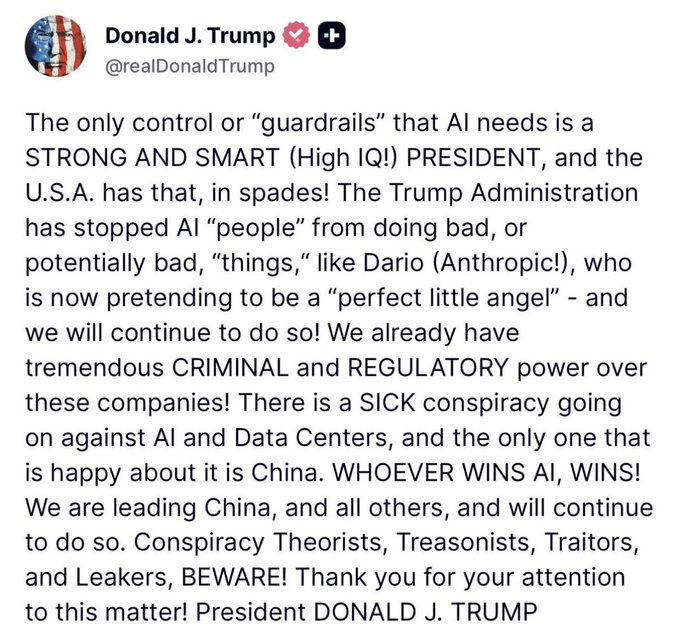 我真心觉得Anthropic这辈子值了。
怼老中，又被美帝总统下场点名威胁。 ​
