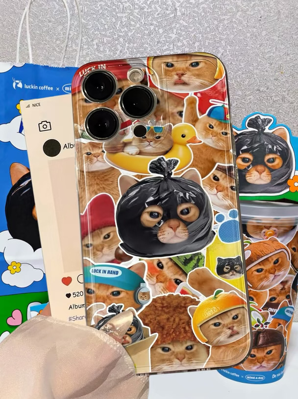 给我的17p1换上瑞幸小猫新壳壳啦！🐱