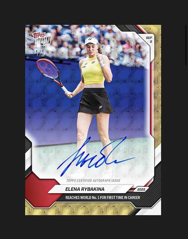 【Topps Now】莱巴金娜生涯首次世界第一发售