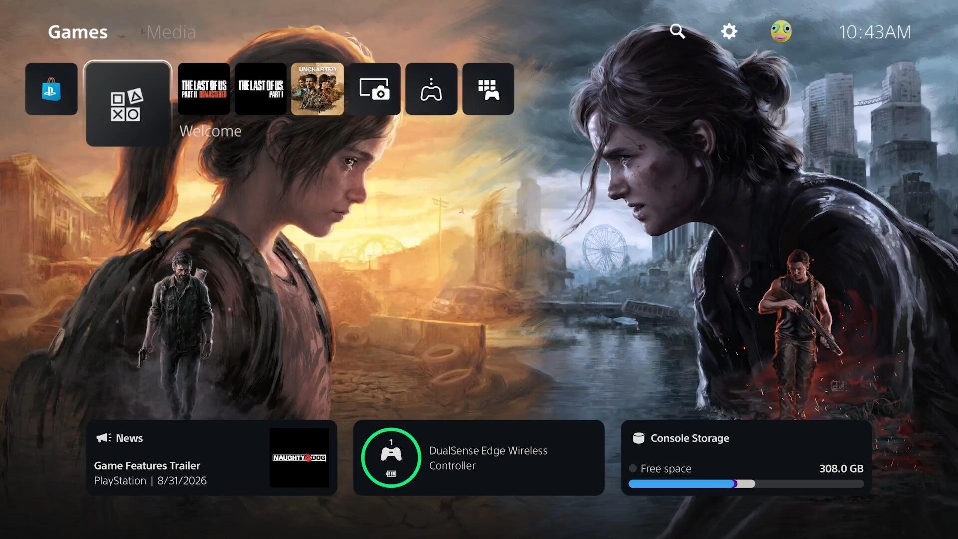 【PS5上架《最后生还者》动态背景】顽皮狗在PlayStation 5“欢迎中心”上线一款免费的《最后生还者》主题动态背景，为一年一度的“The Last of Us Day”（《最后生还者》日）预热。工作室同时在社交平台确认，9月28日将公布包括合作伙伴、联动、数字内容在内的新消息。

9月26日临近虫草爆发纪念日，顽 ​