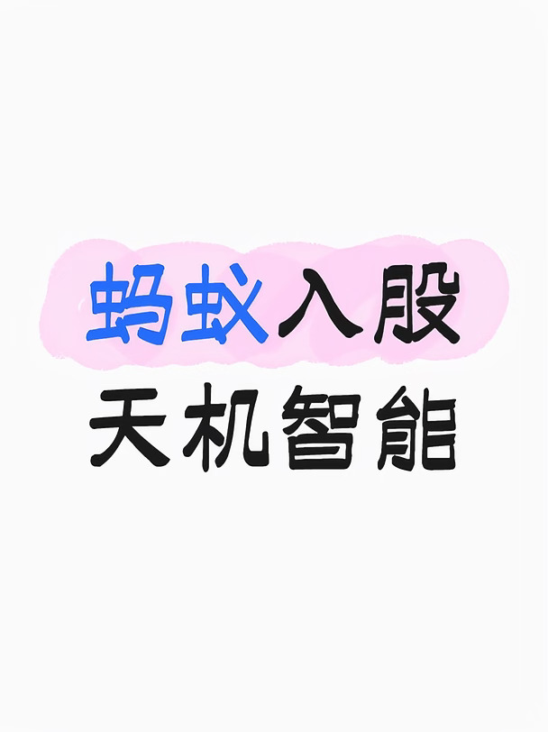 蚂蚁入股天机智能