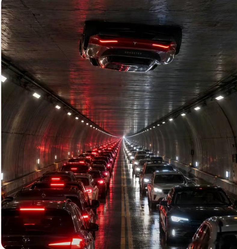 #何小鹏谈特斯拉Roadster会飞#应该是过隧道最实用吧 ​