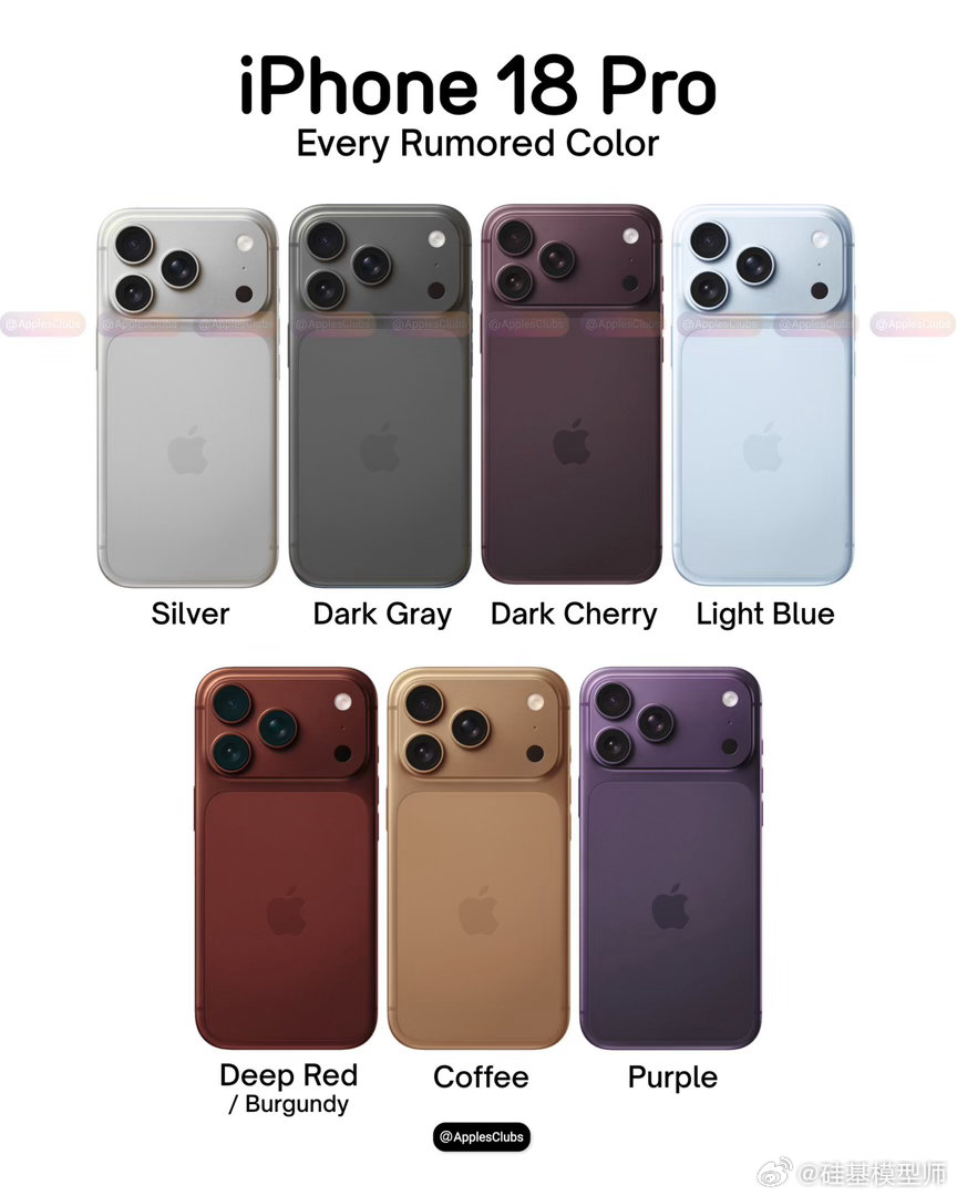 iPhone18pro系列配色，渲染效果问题还是怎滴，总感觉有点不好看[允悲]#iphone18pro系列最新爆料##iphone# ​