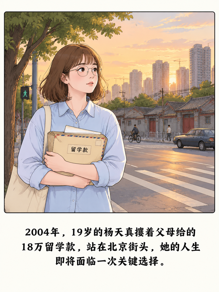 2004年，19岁的杨天真拿父母给的18万留学款，在北京买了套小房子，父母当场放话没你这样的女儿。

换别人有这钱，铁定攥着出国镀个金，她倒好，私自挪用全砸了北京一套房还说这是人生第一笔投资。

不是一时冲动，是早盯上了国内传媒圈。

那番叛逆的选择，后来竟让她活成了无数人想成为的样子，想知道她是怎
