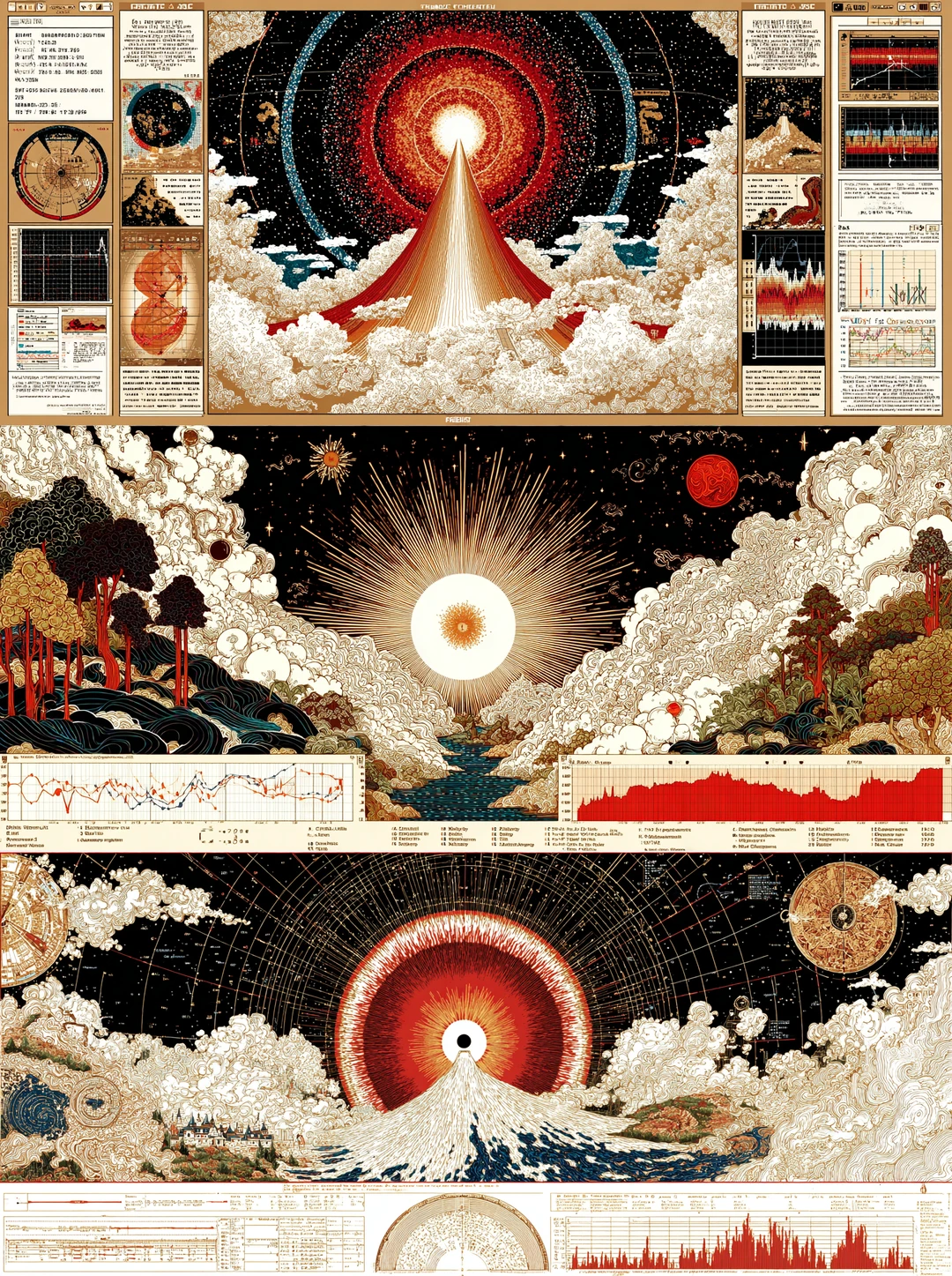 宇宙观测日志 —数字网格中的多重涟漪