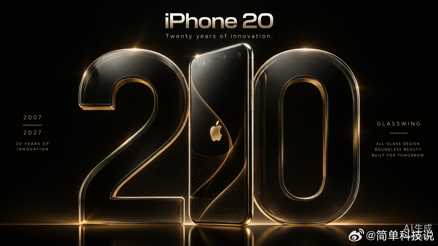 2027年是iPhone问世20周年，供应链爆料苹果大概率会复刻十周年策略，跳过19直接命名iPhone 20。这种跳号不是简单的数字游戏，而是为了配合全玻璃机身、屏下Face ID等颠覆性设计，通过“整数节点”强化里程碑意义。

从产业链角度看，内部代号Glasswing的20周年版定位高于常规Pro系列，旨在开启下一个十 ​