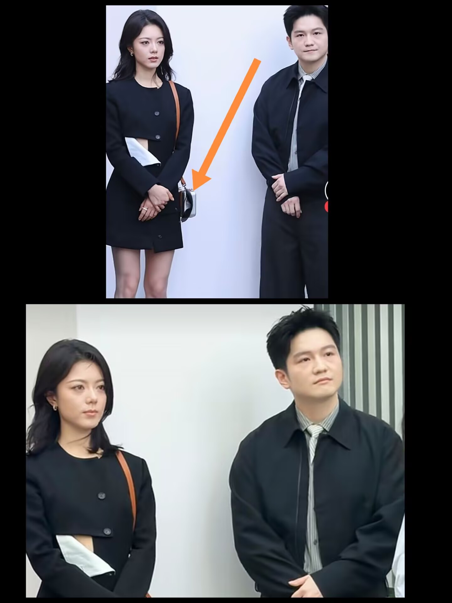 两个i人站一块，谁也不敢先开口。赵今麦：我浑身都在写着我很尴尬；樊振东：我见过大场面，但是我也不知道该干嘛。这是什么跨次元高端局，运动员和演员凑一块，尬得很真实，比硬凹熟络好看多了。赵今麦双手交叉，眼神到处飘，典型社恐人参加不熟的局，我本人写照。
 
9月16日上海RIMOWA旗舰店开幕的现场报道里
