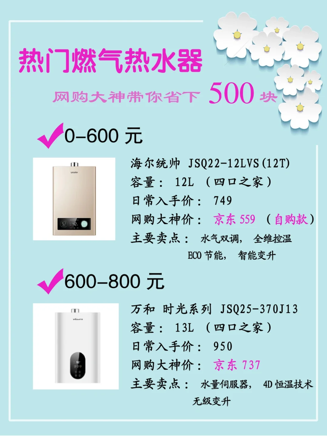 教你省钱300，网购燃气热水器有技巧