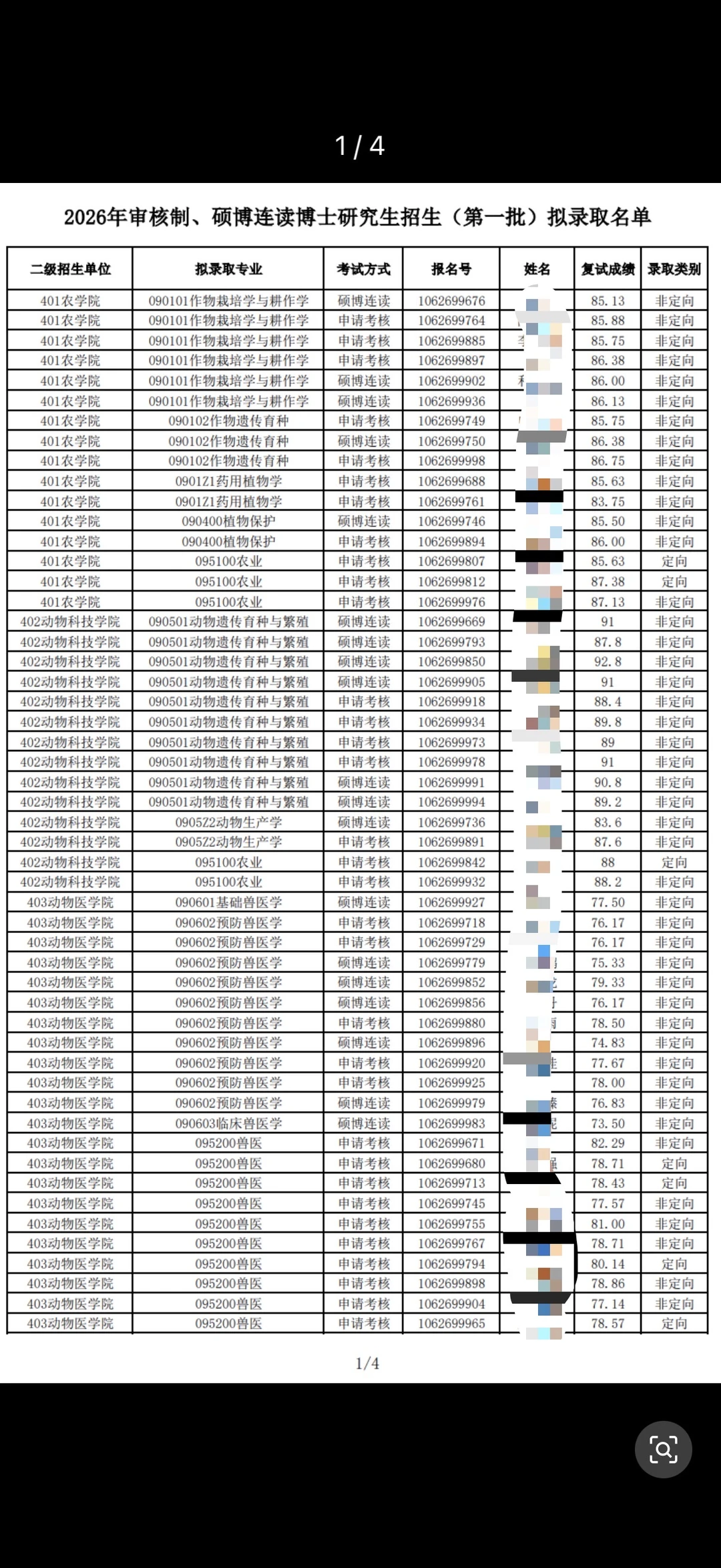 四川农业大学2026年审核制、硕博连读博士研