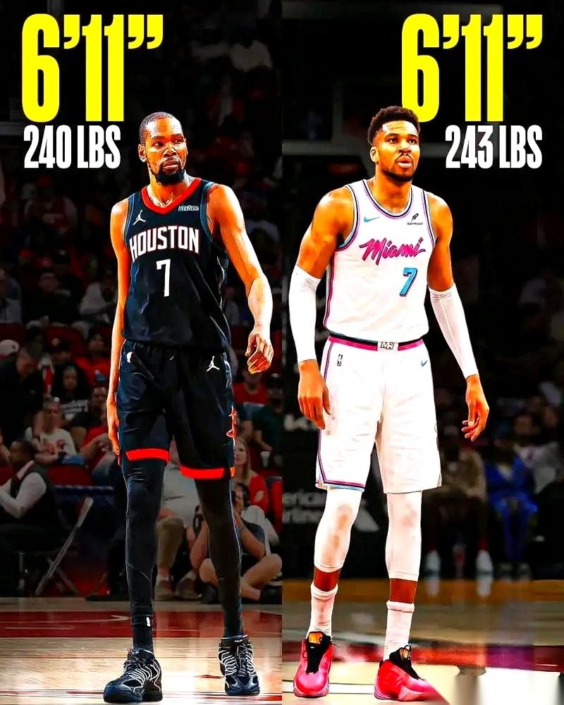美媒ClutchPoints最近甩出了一组数据：字母哥身高2米11，体重110公斤；杜兰特身高2米11，体重108公斤。
我盯着屏幕上的数字来回看了三遍。就差2公斤？就差4斤肉？把这两人的赛场近照并排摆在一起，哪怕是不懂球的人，也知道这数据有多扯淡。
看看现在的字母哥，一身腱子肉练得像个魔鬼筋肉人。
