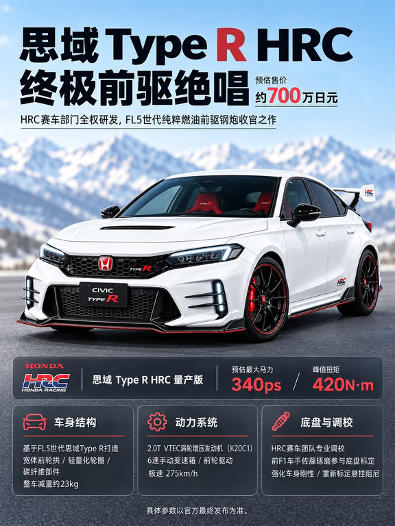 前驱钢炮的信仰！全新思域Type R HRC来袭