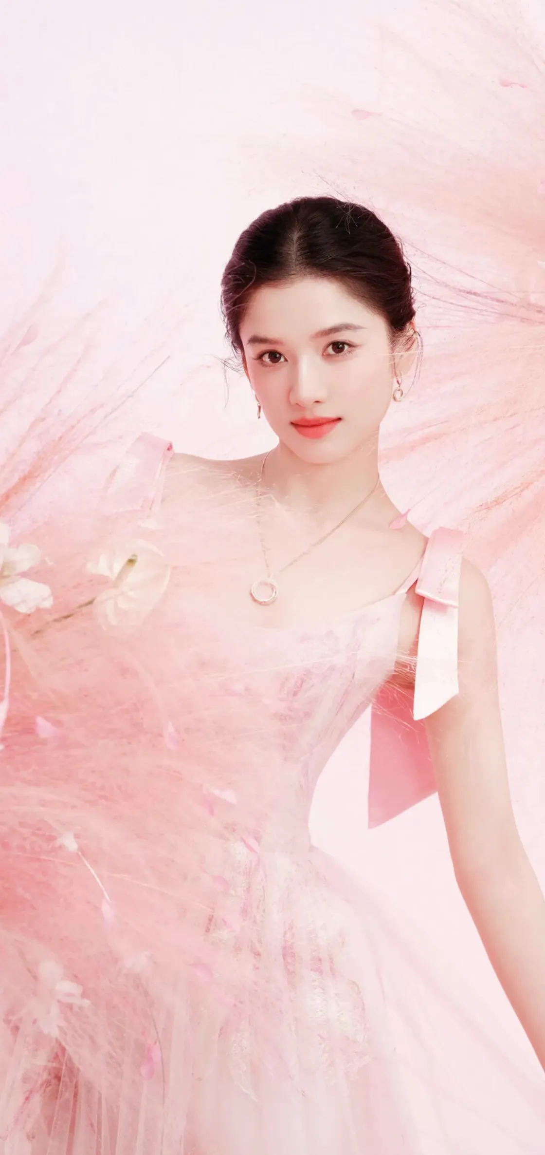 粉嫩少女心，白花映红妆，温柔似水，美不胜收！🌸💕