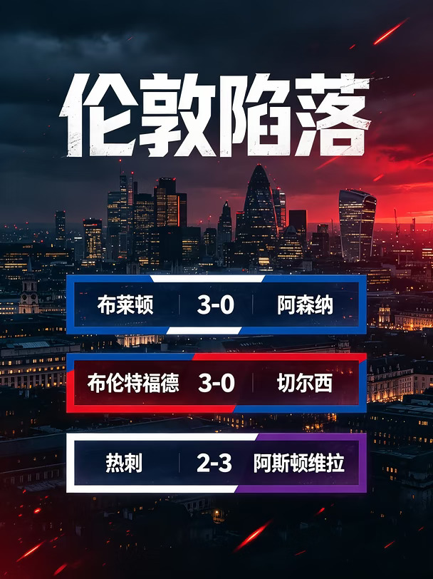 伦敦陷落！三支BIG6全输了