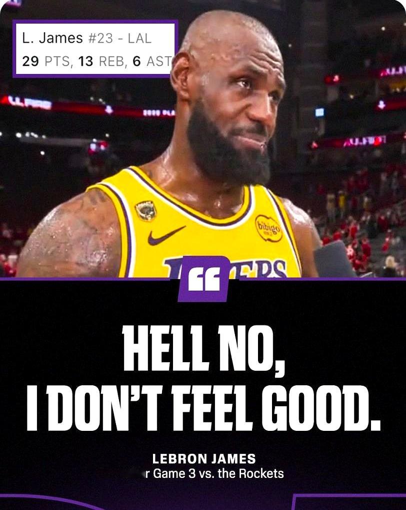 41岁的詹姆斯，现在面临一个幸福的烦恼。    湖人3比0领先火箭，下...