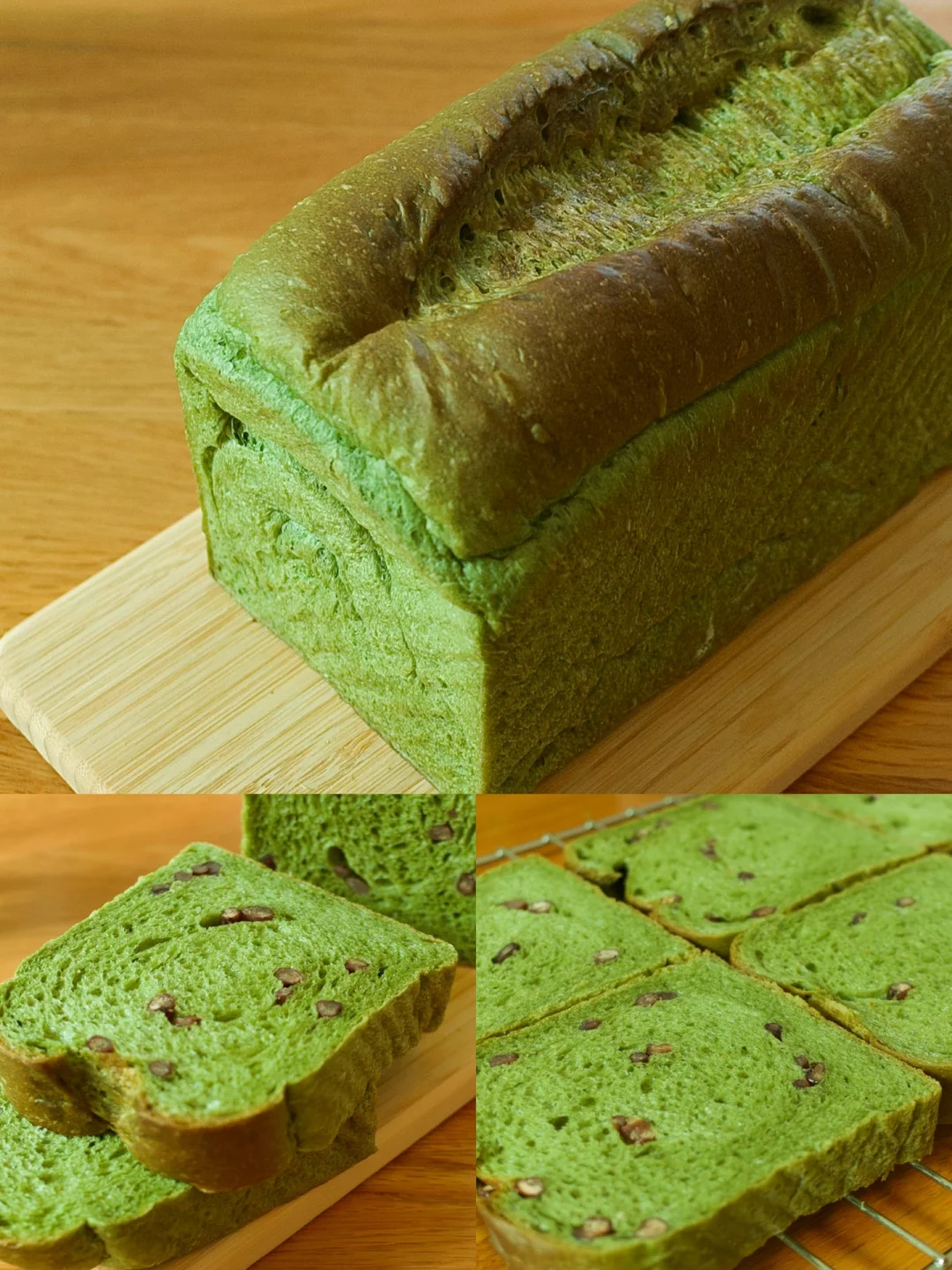 春天的第一个日式抹茶红豆生吐司🍵附方子🔖
