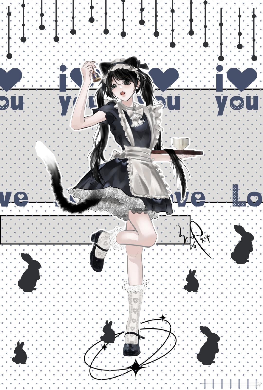 #李相沅Sangwon[超话]##李相沅中秋联产企划#

【🐰🥀 🖤 小桑喵の双马尾女仆  】

上一棒：
下一棒：​