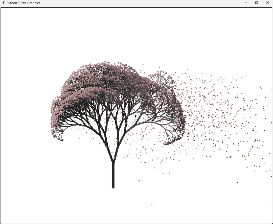 Python画樱花树，可以领取代码word版文件啦
