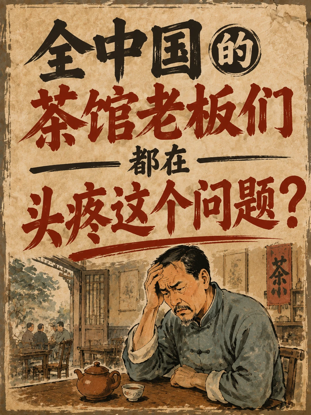 全中国的茶馆老板都在头疼这个问题？