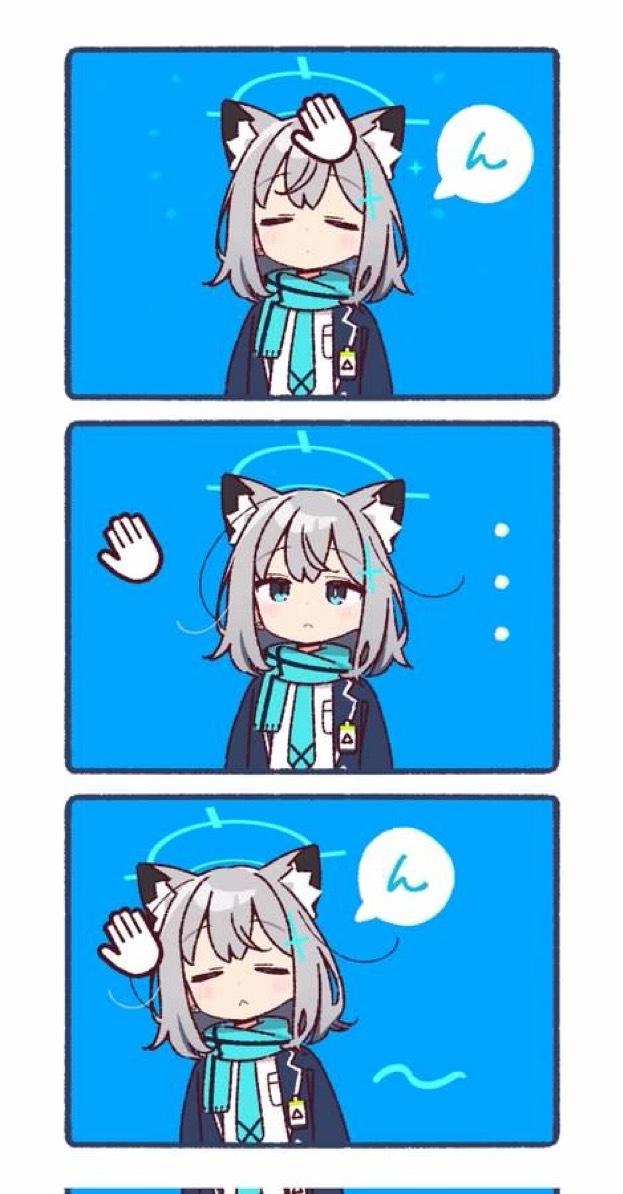 蔚蓝档案[超话]  摸摸小白子Twi：yoru_nine动漫点评团蔚蓝档案 ​​​