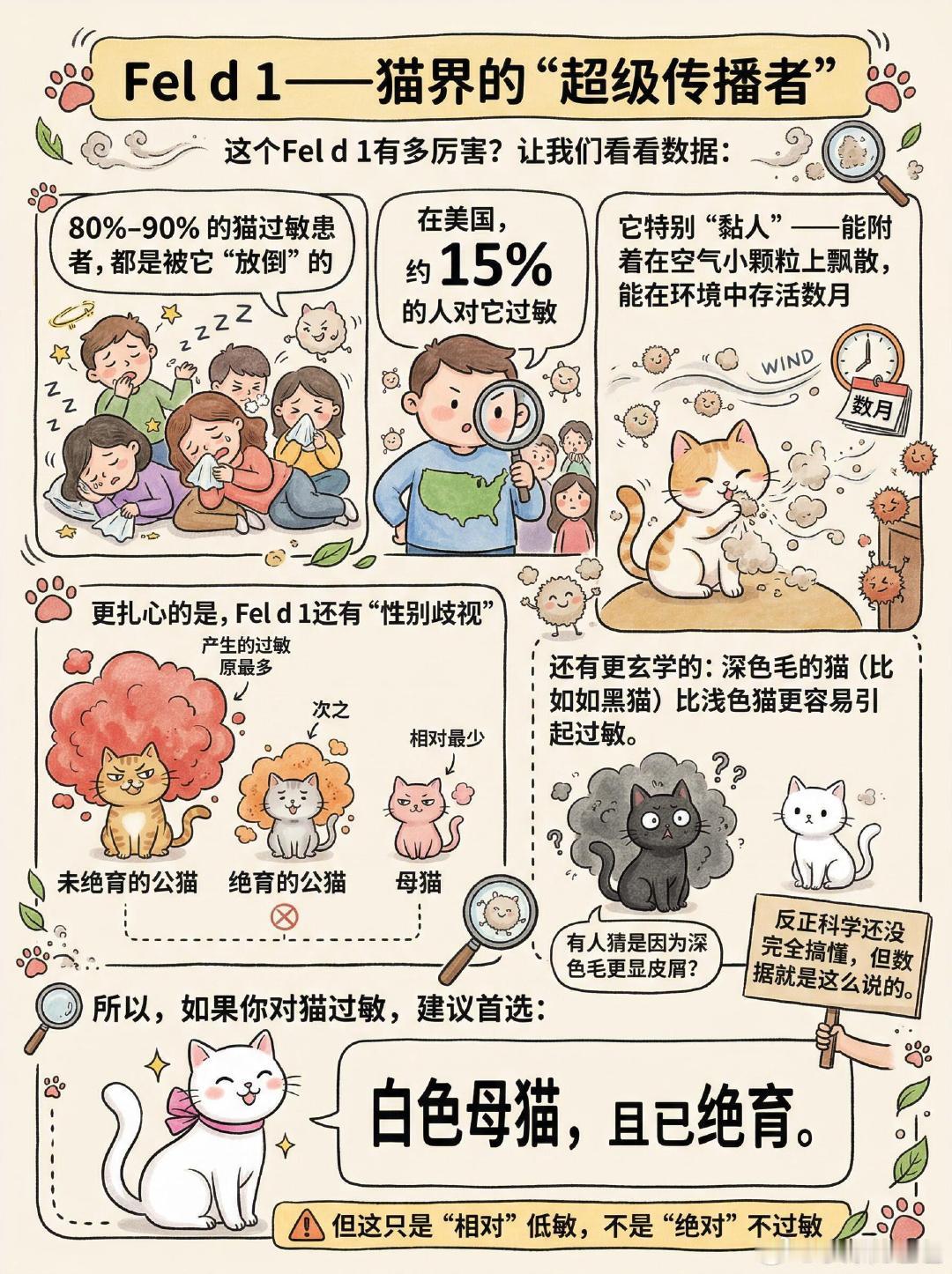 #原来引发过敏的根本不是猫毛# 猫咪舔毛=把蛋白涂满全身，这才是过敏源扩散的真相 ​