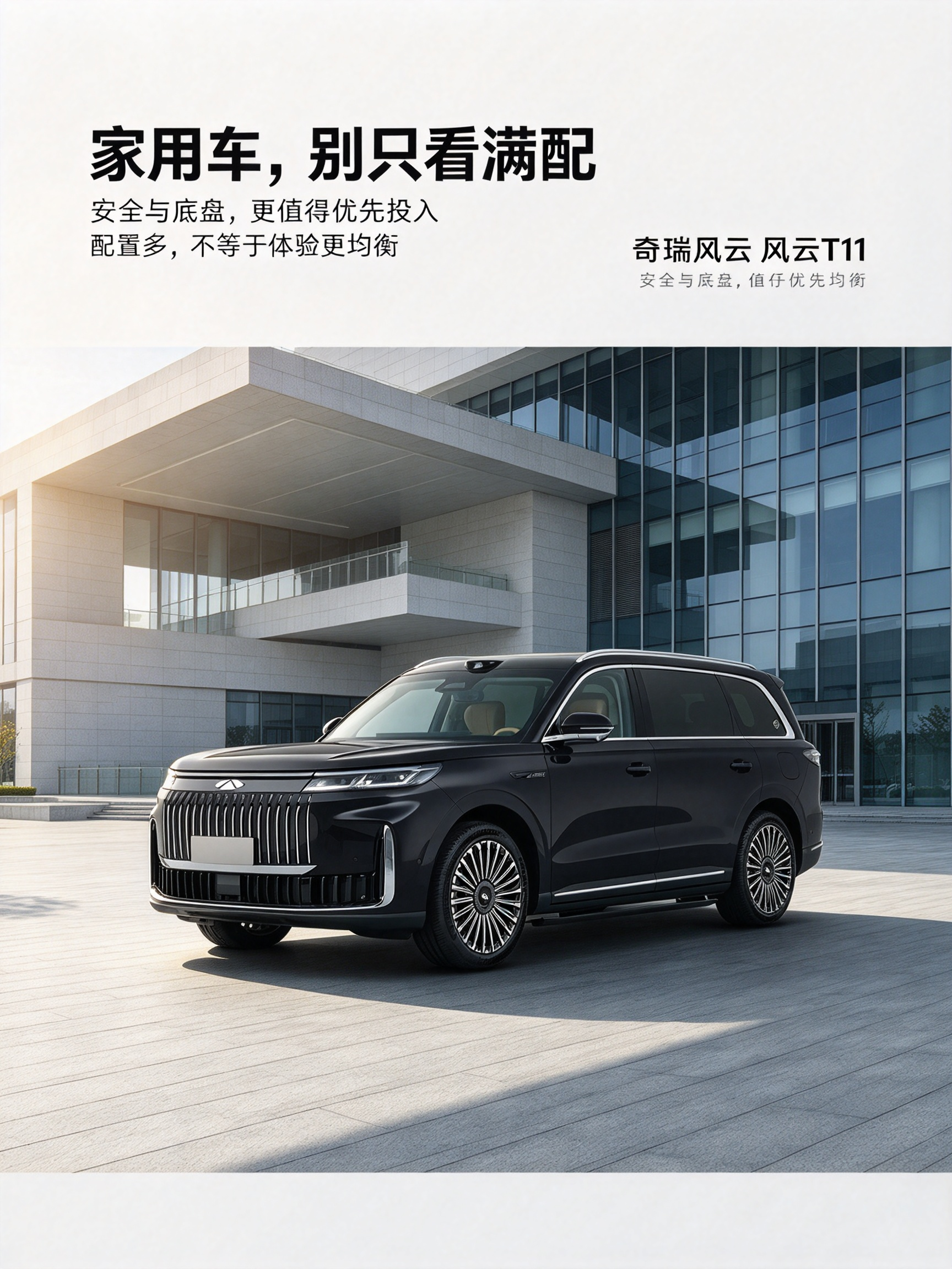 奇瑞风云 风云T11是六座大型增程式SUV，并提供后驱与四驱选择。对我来说，判断它的价值应先确认六座是否会被持续使用，以及家里是否具备稳定补能条件；如果第三排只是偶尔应急，关注点会落在空间调度上，若多人出行频繁，座椅布局和驱动版本才有明确意义。【来自懂车帝车友圈】