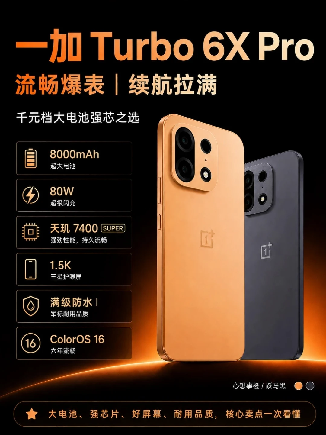 千元续航机皇！一加 Turbo 6X Pro 太顶了