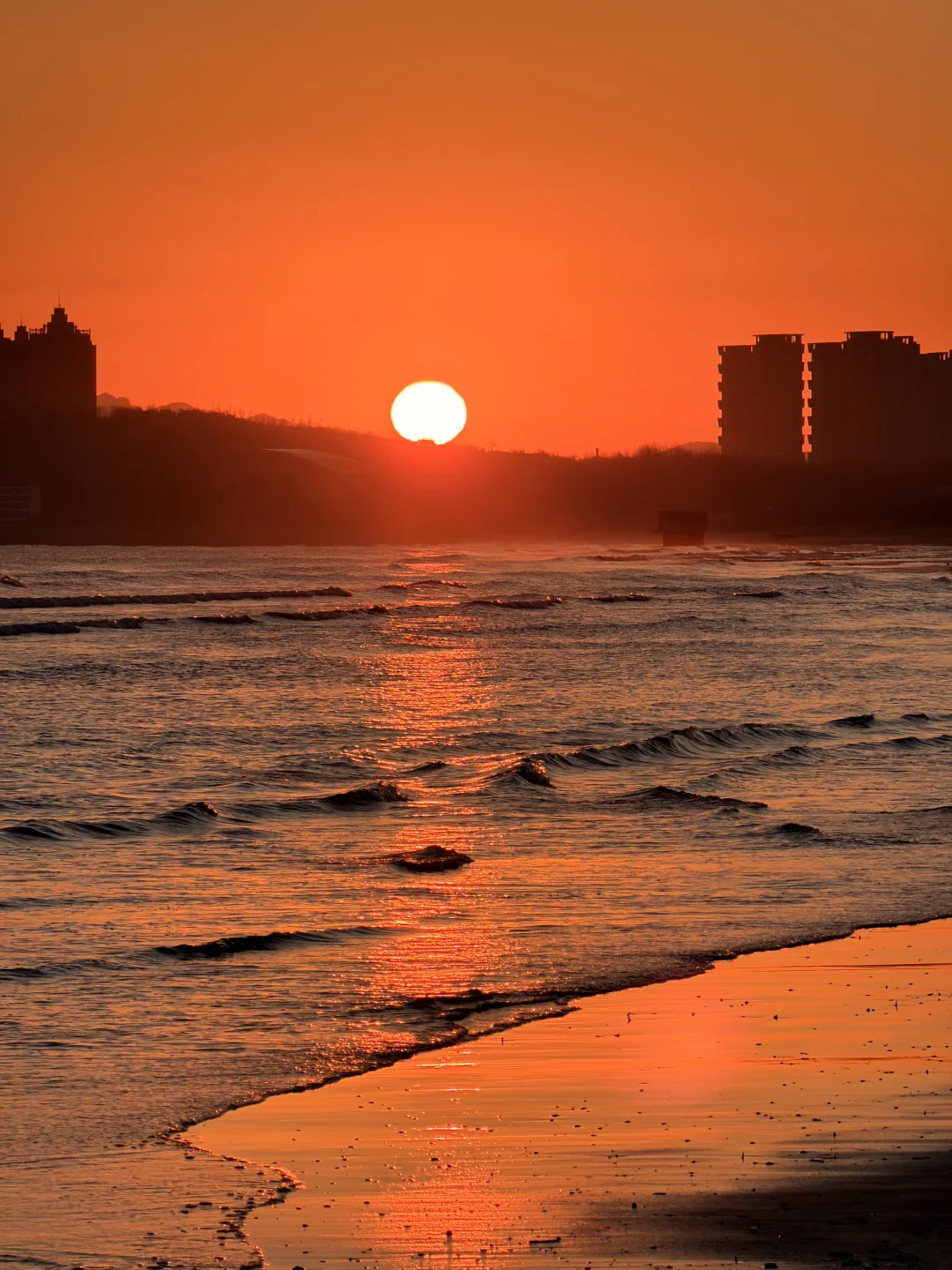 烟台 12.5号 日出 实况 杀疯了 日月同辉