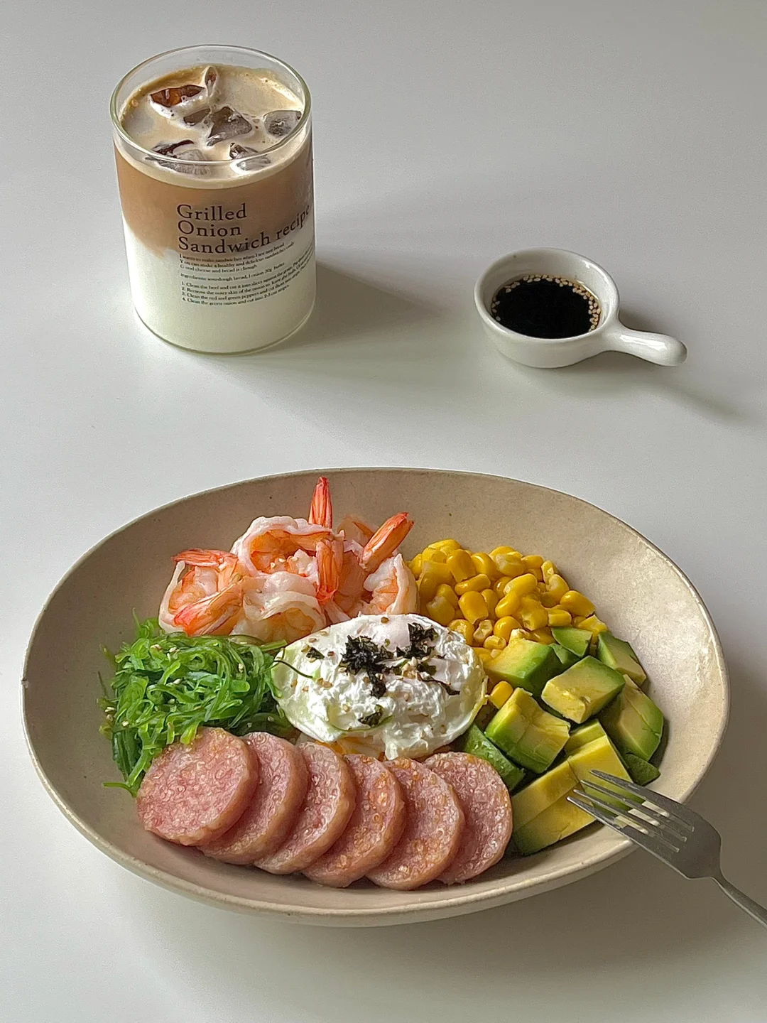 ☀️工作日早餐｜虾仁牛油果糯米肠波奇饭😋