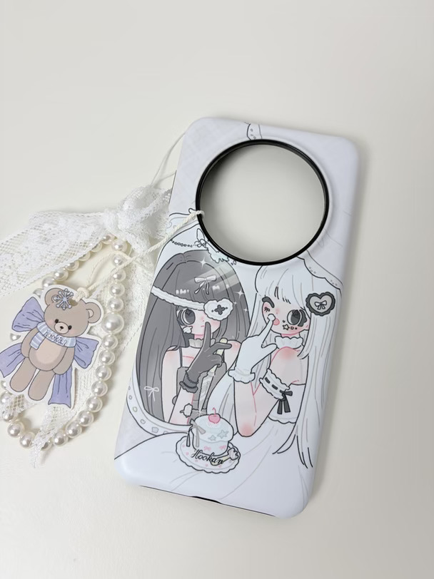 华为mate70甜丧韩系平涂少女萌壳🎀