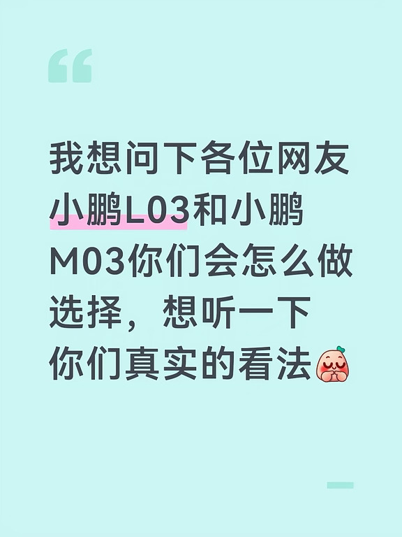 MONA M03🆚L03，求大家给点建议🙋