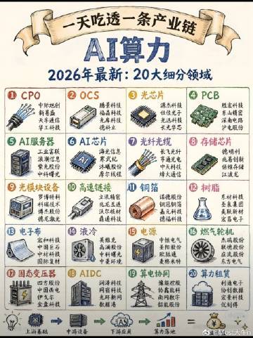 一天吃透一条产业链——AI算力（2026年最新：20大细分领域）<br...